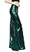 Shiny Night Out Party Costume Mermaid Maxi Long Fancy Skirt with Design Green XL