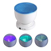 EBTOOLS LED Undersea Projector Romantic Ocean Waves LED Night Projector Light Projector Bedroom Sleep Relaxing Soothing Lamp with Speaker Music Player for Mother