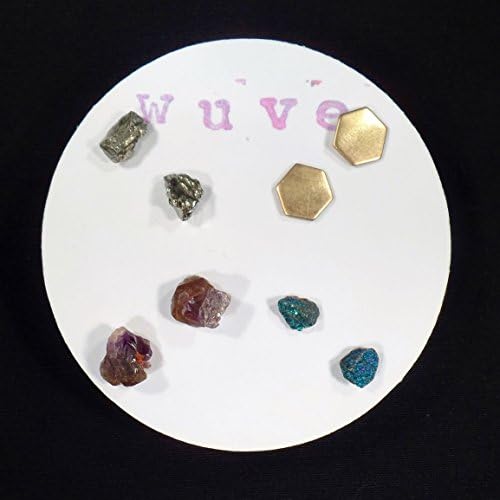 Gemstone Stud Earrings Natural Jewelry Raw Gems Peacock Ore Pyrite Hexagons Rough Gemstone Jewelry Post Earrings Boho Jewelry Crystals