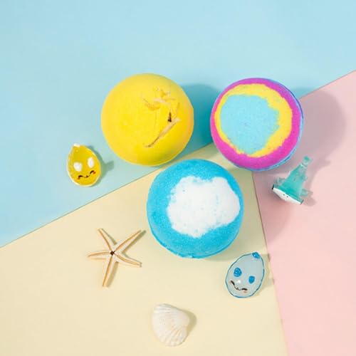Bath Bombs with Toys Inside, 12PCS Animal Bath Bombs Set for Boys Girls, Cute Kids BathsBomb Toys with Plant Extracts, Marine Terrestrial Animal Baths Salt Balls, for Kids Gift