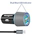 Meagoes Fast Car Charger, Compatible Samsung Note 9/Note 8, Galaxy S9 Plus/S9/S8 +/S8, LG V40 ThinQ/G7/V35/V30/G6/G5 Phones, Dual Quick Charge 3.0 Ports, Rapid Charging Car Adapter with USB C Cable