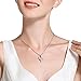 MARENJA-Christmas Women's Fashion Necklace-Heart Pendant Engraved I Love You and Preserved Fresh Rose in Jewelry Box-White Gold Plated Crystal Jewelry