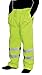 Liberty HiVizGard Polyester Class E Rain Pant with 2" Wide Silver Reflective Stripes, X-Large, Fluorescent Lime Green