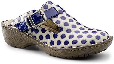 Lila SureGrip Womens Bailey Blue Open Back Clog Slip Resistant Work Shoes 9M