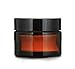 Moyishi Glass 1 oz Amber Salve Jar w/Black Lid 4 pk
