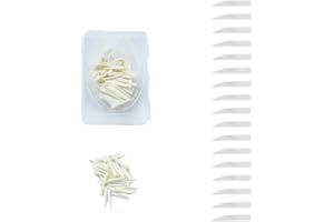 100 Pcs Dental Wooden Wedges by Vastmed | Disposable Wooden Wedges - White (Medium)