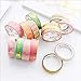 YUBBAEX 16 Rolls Washi Tape IG Style Masking Set Gold Foil Decorative for Arts, DIY Crafts, Journal Supplies, Planners, Scrapbooking, Wrapping Rainbow -Cute- (IG Set 16 Rolls)