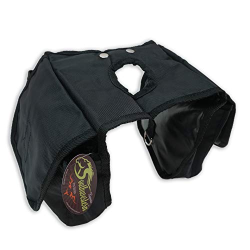 Southwestern Equine Nylon Horn Bag Fun Colors with Pockets (Black)