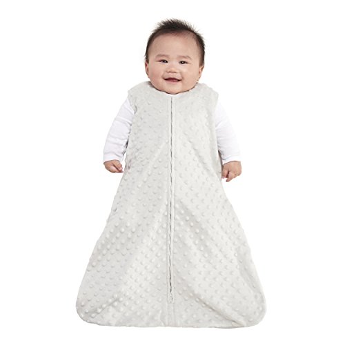 HALO Sleepsack Wearable Blanket, Velboa, TOG 1.5, Silver Plush Dots