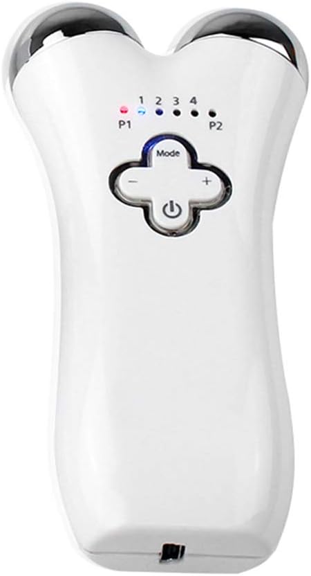 3D electric face-lift facial massage beauty instrument instrument, EMS micro-current facial massage device for home (white)