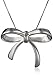 Sterling Silver Bow Pendant Necklace, 18"