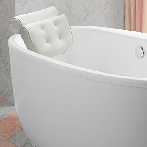 S WIDEN ELECTRIC 3D Mesh Bathroom Bathtub Pillow,Resilient and Breathable,with Suction Cup Backrest and Headrest Bath Cushion