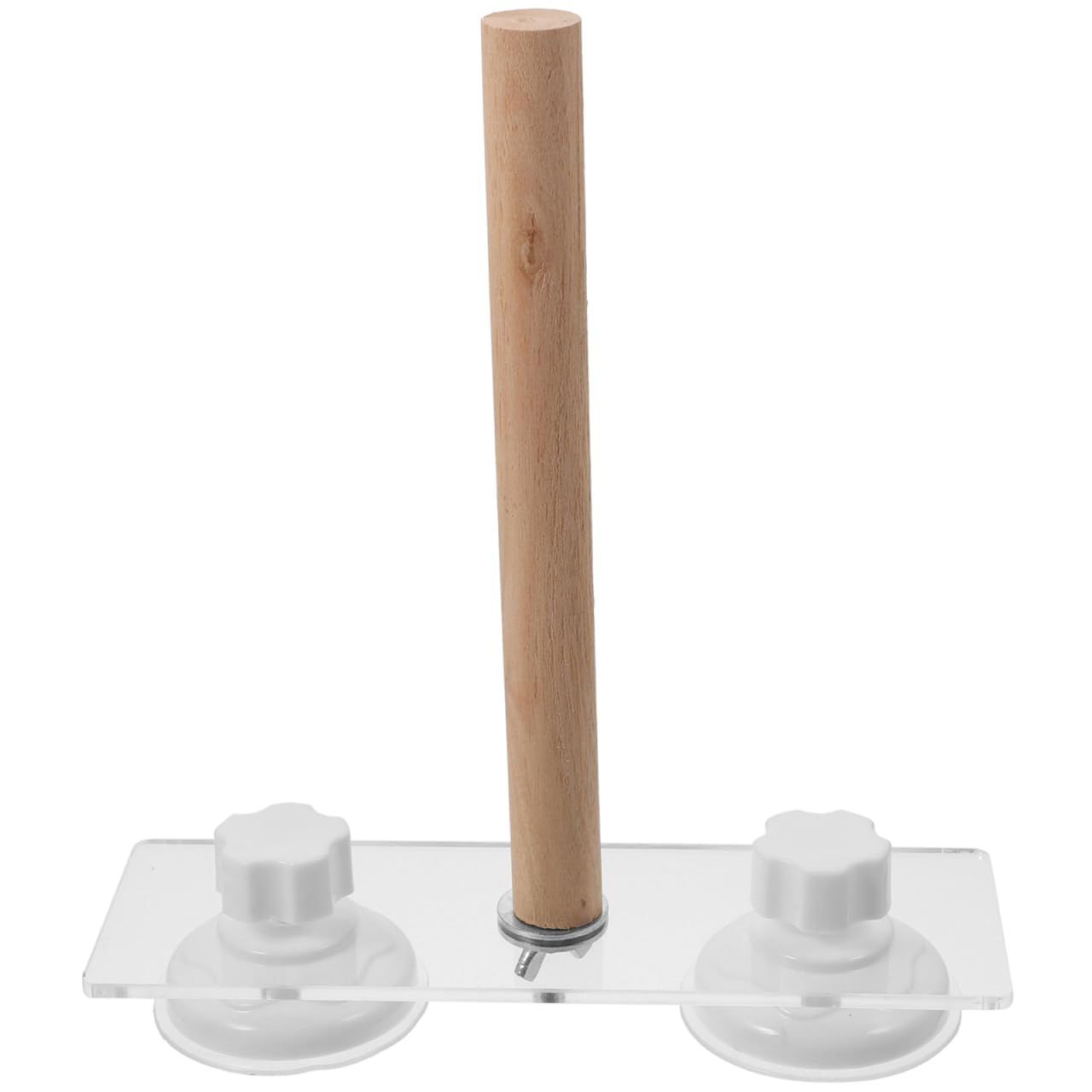 POPETPOP Wear-Resistant Bird Stand with Suction Cup Parrot Perch for Cage and Window Mount Compact 8.66 Inch Durable Parrot Accessory for Small Birds