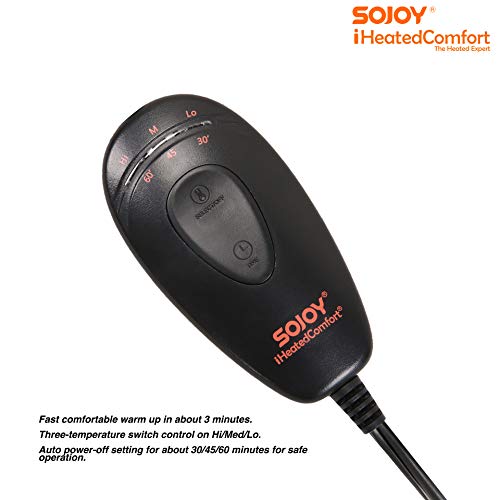 Sojoy 12V Heated Smart Multifunctional Travel Electric Blanket for Car, Truck, Boats or RV with High/Low Temp Control (60"x 40") (Checkered Cream & Tan)