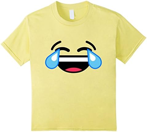 Kids Laughing Crying Tears Of Joy Emoji T Shirt Costume 12 Lemon