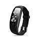 runme Fitness Tracker with Heart Rate Monitor, Activity Tracker Smart Watch with Sleep Monitor, IP67 Water Resistant Walking Pedometer with Call/SMS Remind for iOS/Android (Black(Lite Package))