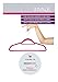 50 Pack - Ultra Thin Velvet Non Slip Clothes Hangers with Accessory Bar - Closet Space Saving Design for Shirts, Dress Clothes, Sweaters, Pants - With Bonus Pink Velvet Hanger - 18 Inches, Beige