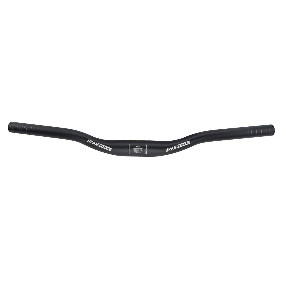 UPANBIKE MTB Mountain Bike Bicycle Extra Long Handlebar 31.8 mm x 520 mm Riser Bar (Black)