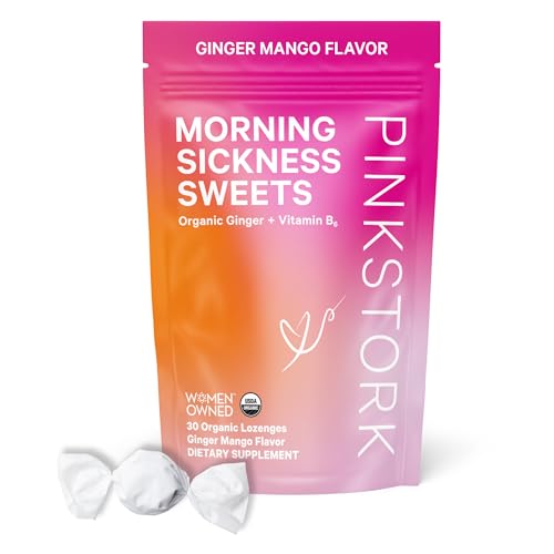 Pink Stork Morning Sickness Sweets, Organic Mango Ginger Candy with