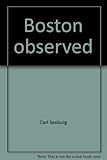Front cover for the book Boston observed by Carl Seaburg