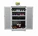 Homecharm-Intl 23.6x12.8x39.8-Inch Storage Cabinet,2 Louvered Doors,White(HC-005)