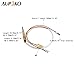 Aupoko Universal Thermocouple Patio Heater Parts, 350 mm Outdoor Heater Replacement Parts M8 x 1 End Connection Nuts Thermocouple 0.4 Meters Length M6 x 0.75 Head Thread 4.8 mm/ 0.19'' Flat Terminal