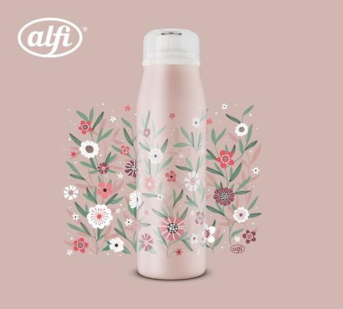 alfi Kids ISO Bottle 500 ml, Pink Pastel, Children's Insulated Drinking Bottle, Stainless Steel, Completely Leak-proof with Screw Cap, Keeps Hot for 12 Hours, Cold for 24 Hours, Drinking Bottle for Carbonated Drinks, BPA-Free