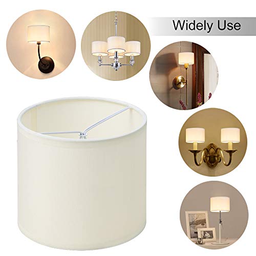 Wellmet Small Lamp Shades,ONLY for Candle Bulbs,Clipon Drum Mini