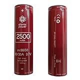 2 x AtomPower IMR 18650 2500 mAh 3.7V LI-MN High Drain Rechargeable Battery, Flat Top, 35 AMPS
