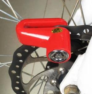 Roswheel Portable Mini Anti-theft Disk Disc Brake Rotor Wheel Lock Security Lock for Scooter Bike Bicycle Motorcycle Scooter with Two Keys(Red)