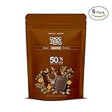 ChocZero 50% Dark Chocolate, Sugar free, Low Carb. No Sugar Alcohol, No Artificial Sweetener, All Natural, Non-GMO - (6 Bags, 60 Pieces)