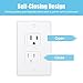 Clanocy Universal Electric Outlet Cover,Self-Closing Wall Plate Socket Plus Cover Best Child Proof Kits House Protection Kits for Child Safety-6 Pack