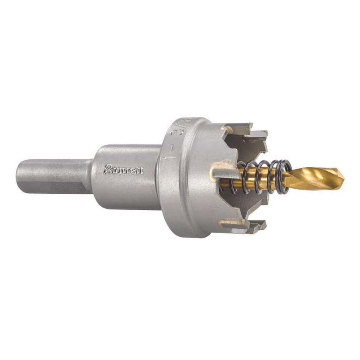 Starrett Tungsten Carbide Tipped Hole Saw - SM30 Sheet Metal Cutter With Arbor & Pilot Drill Bit - For Drilling Stainless Steel Aluminum Alloy - 30 mm