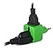 European Plug Adapters by Yubi Power 2 in 1 Universal Travel Adapter with 2 Outlets and Built in Surge Protector - Green 2 Pack Type C International Power Adapter for Europe, France, Germany, Spain