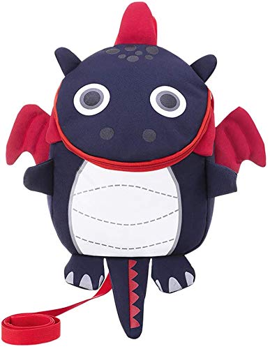 ITODA Kids Toddlers Cute Dinosaur Walking Safety Harness Backpack Walker's Bag With Reins Belts Travel Racksack Cartoon Nursery School Bag Daypack for Boys Girls 1-7Years Old