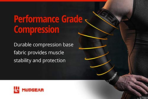 MudGear Padded Arm Sleeves Sports Compression Elbow Protection