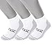 Sugar Free Sox Active-Fit Cushioned Mens Diabetic Ankle Socks 3 Pack (White, 10-13)