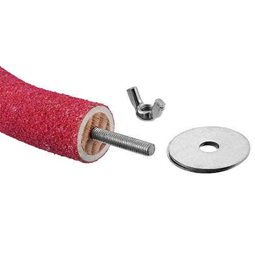 Urijk Parrot Perch Bird Cage Stand Toy, Parrot Rough Pumice Perch to Trim Nails & Beak, Safe Non-Toxic Quartz Sand Parrot Nail Perch for Parakeet Conure Cockatiel Small Bird Cage Accessories