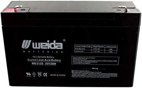 NEW 6V 12Ah SLA Battery WB6120F1 replaces UB6120, PS6100, WKA6-12F USA FREE SHIP