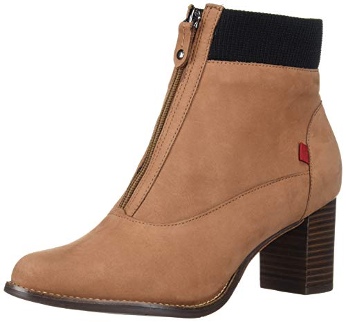 Photo 1 of Marc Joseph New York Women's Genuine Leather Luxury Ankle Boot with Elastic Detail, Cognac Nubuck, 5.5 M US
