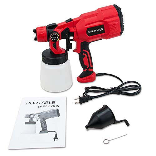 BOZILY Paint Sprayer, Electric HVLP Spray Gun with 3 Adjustable Spray Patterns and Flow Control, Lightweight and Detachable,Easy Spraying and Cleaning,Perfect for Painting Projects