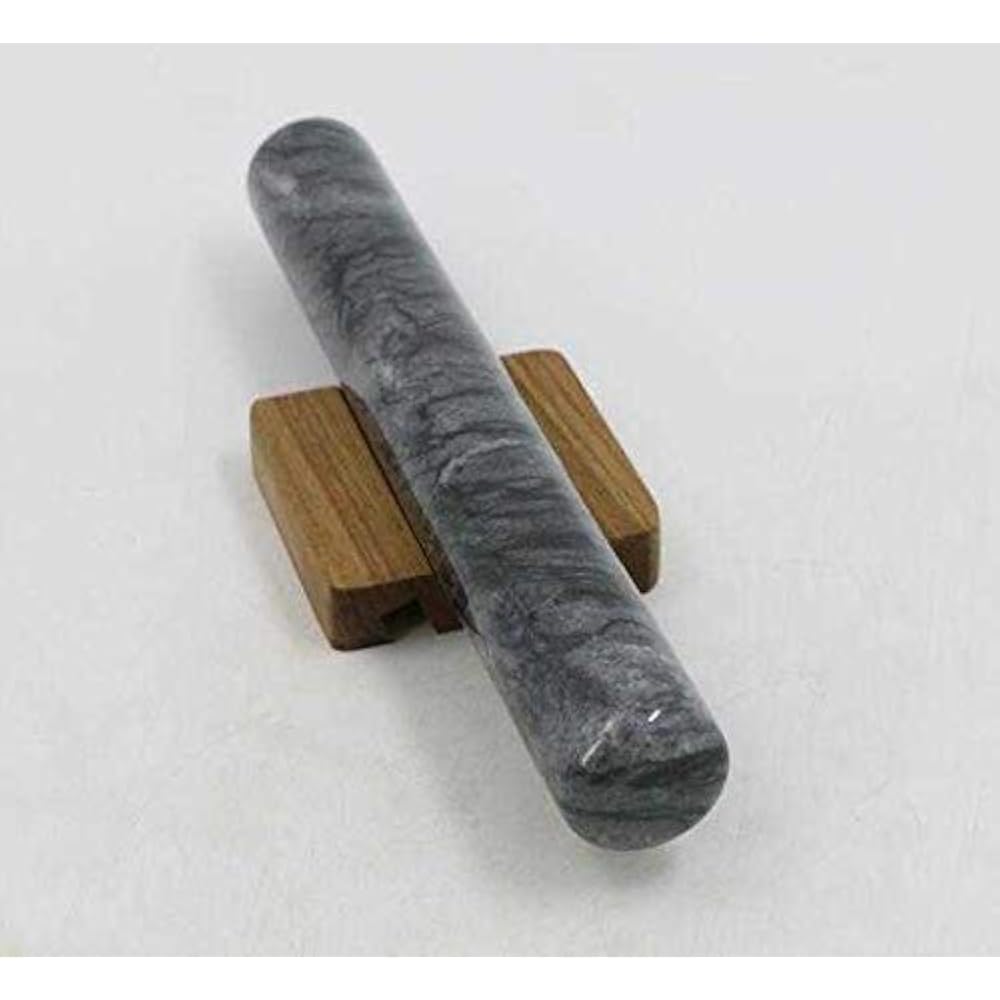 Premium 12" Black Marble Rolling Pin EFFORTLESS Dough Roller Baking