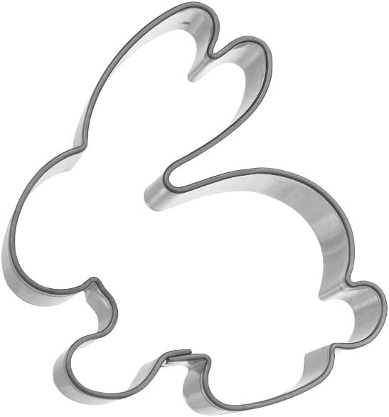 BLEX Halusky Rabbit Shaped Stainless Steel Pastry Cutter, Tinplate, Silver, 1.5 x 5.5 x 5.8 cm