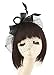 Urban CoCo Women's Bow Feather Net and Veil Fascinator Cocktail Party Hair Clip Hat