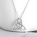 BLOVIN 925 Sterling Silver Love Heart Celtic Knot Claddagh Pendant Necklace Irish Jewelry Gifts for Women Girlfriend Mom Wife