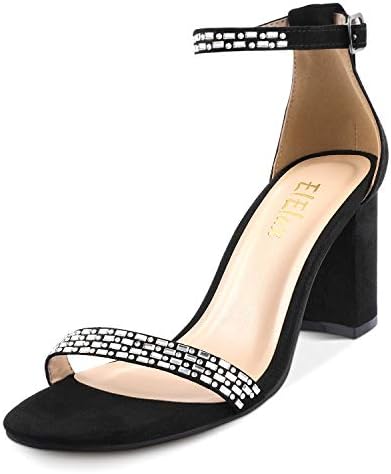 ElElax Open Toe Strap Girls’s Chunky Heel Sandal
