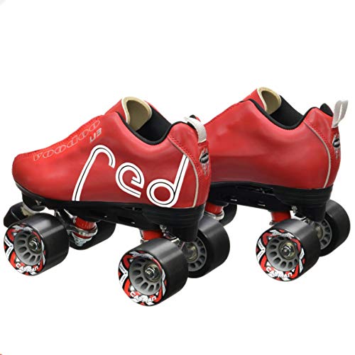Labeda New Voodoo U3 Quad Roller Speed Skates Customized Red Skate w