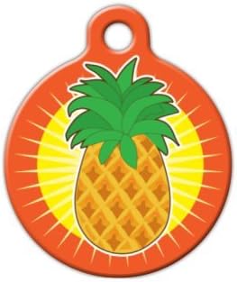 Dog Tag Art Pineapple Sun Pet ID Tag for Dogs and Cats