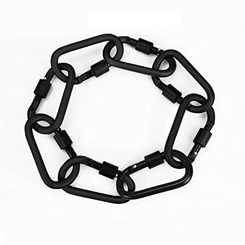 Vonpri 8 Pack 3" Aluminum Carabiner Clip Heavy Duty D Shape Screw Gate Spring Snap Hook for Camping Hiking Outdoor Travel Hammock Backpack Locking Carabiners Keychain Clip (Black) - Thumbnail 7