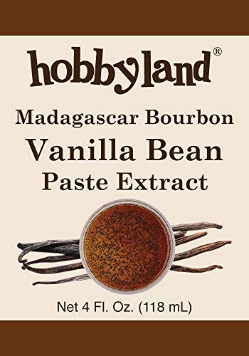 Hobbyland Madagascar Bourbon Vanilla Bean Paste Extract (4 Fl Oz) Medium Viscosity In-between Paste and Extract